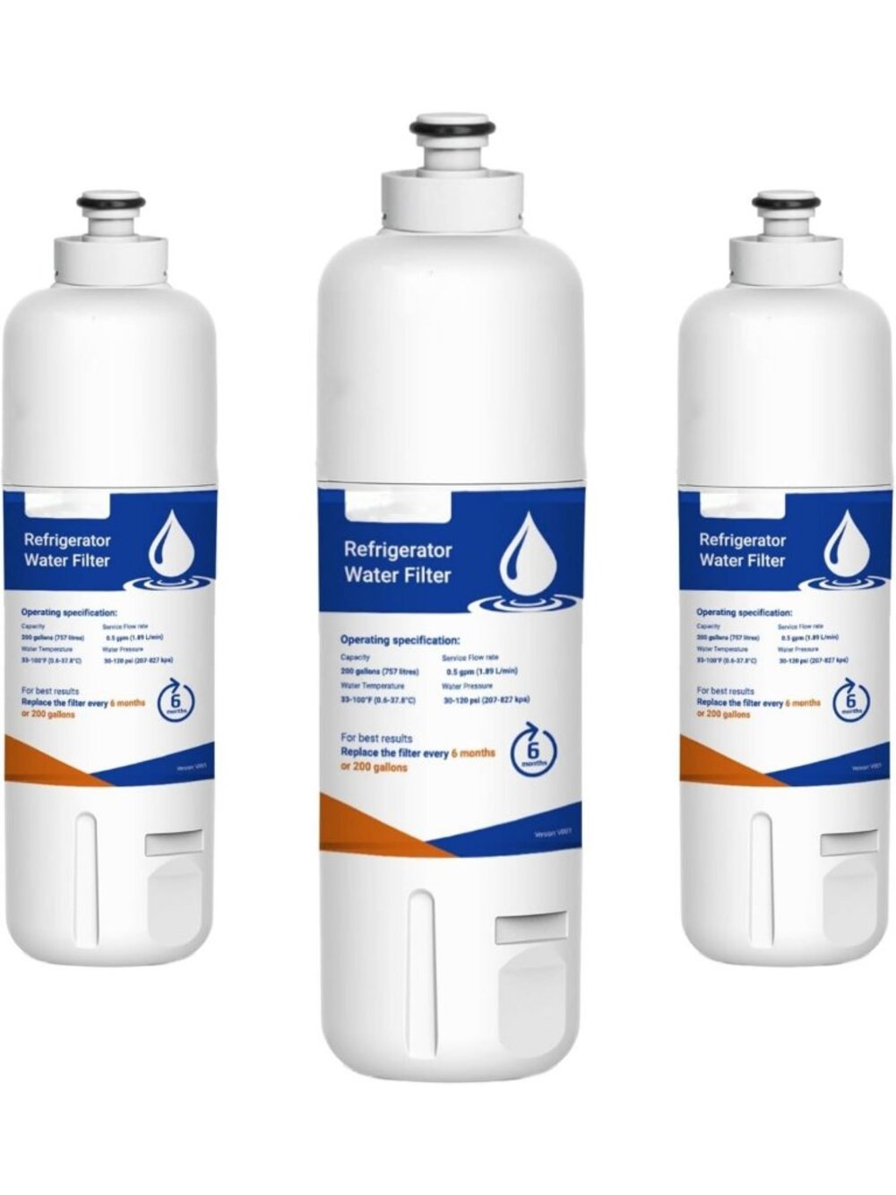 Replacement for EDR2RXD1 Water Filter, 3 Pack